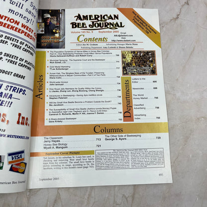 2005 Sept American Bee Journal Magazine Bees Beekeeping Honey M7