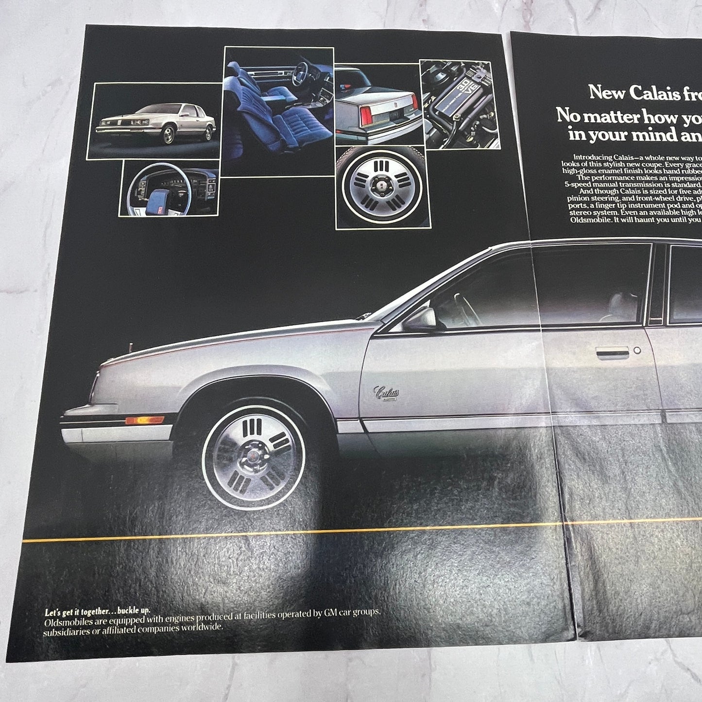 Oldsmobile Calais PC 2 Page Ad 1984 Ad AF8-6
