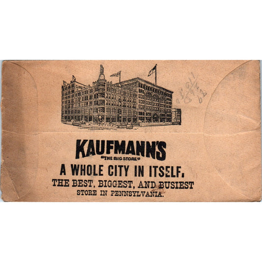 Kaufmann's Biggest Store in Pennsylvania Advertising Envelope AD8-R5