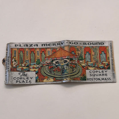 The Copley Plaza Merry Go Round Boston MA Vintage Matchbook Cover MM3-1