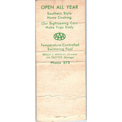 The Riverside Hotel Gatlinburg TN Vintage Matchbook Cover SD4-Y1