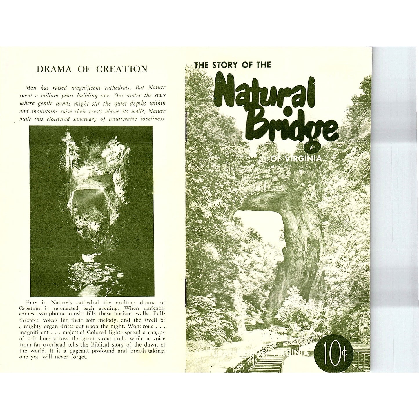 The Story of the Natural Bridge of Virginia Booklet 1960s Travel TH2-TB3