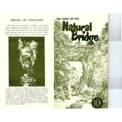 The Story of the Natural Bridge of Virginia Booklet 1960s Travel TH2-TB3