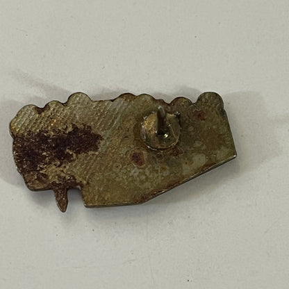 Semi Truck Tractor Trailer White Vintage Lapel Pin Enamel Pinback Button SD6