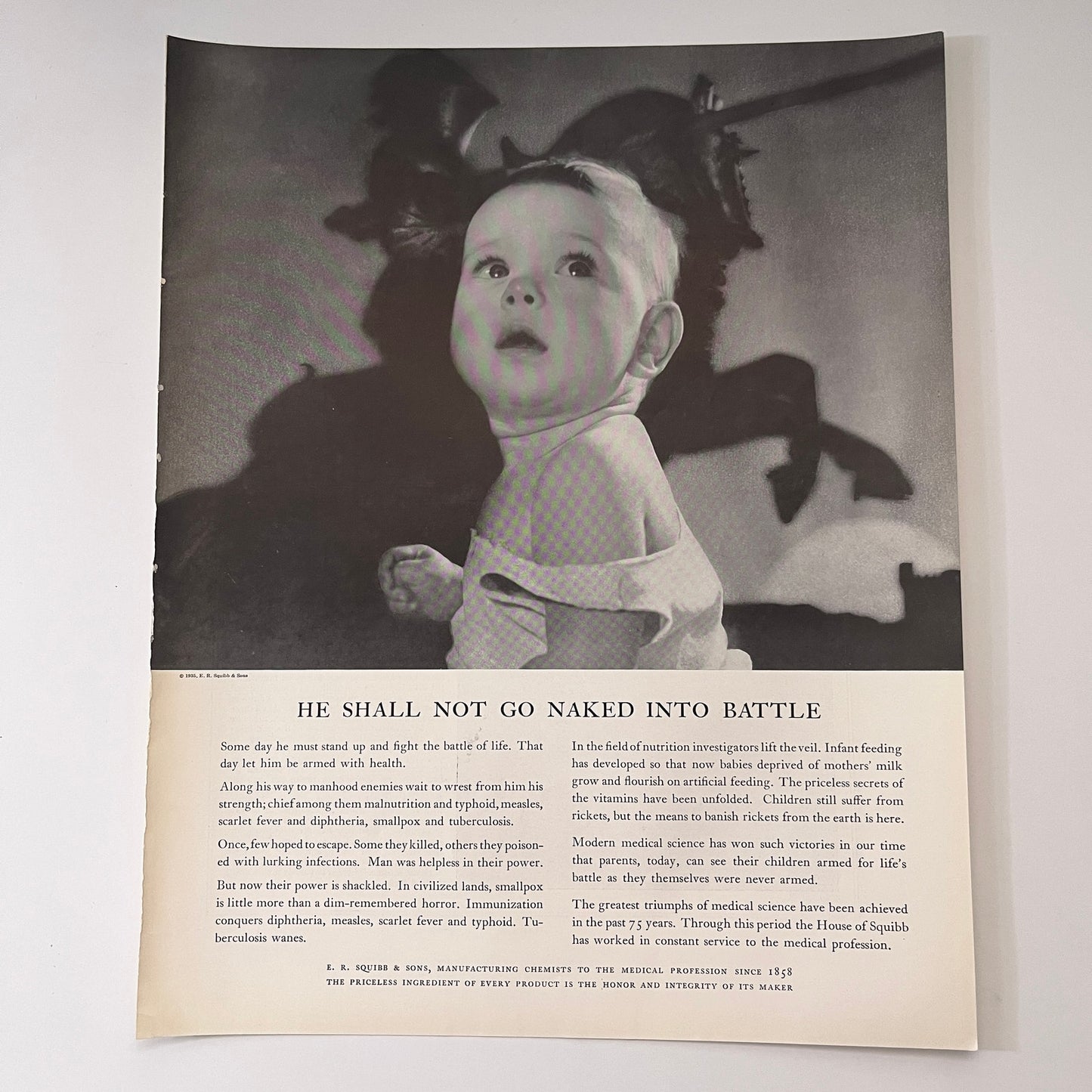 E.R. Squibb & Sons Manufacturing Chemists 1935 Ad V1-5