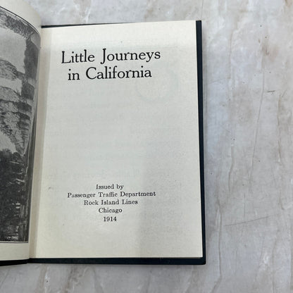 1914 Rock Island Lines Miniature Book Little Journeys in California TI8-S6