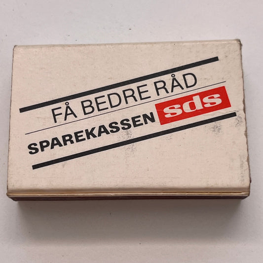 Få Bedre Råd Sparekassen SDS Cartoon Vintage Matchbox TB6-MB3