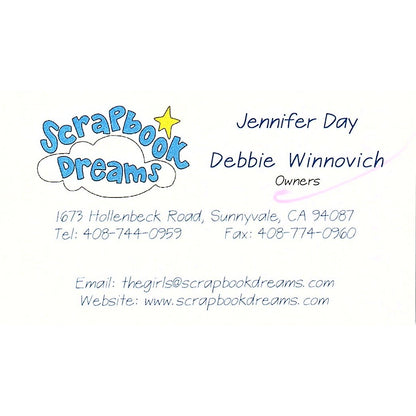 Jennifer Day Debbie Winnovich Scrapbook Dreams Sunnyvale Business Card SC9-B11