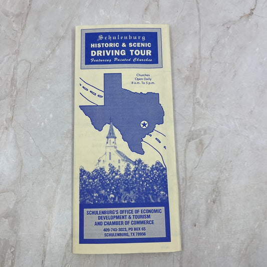 Schulenburg TX Historic & Scenic Driving Tour Vintage Travel Brochure TG8-Z