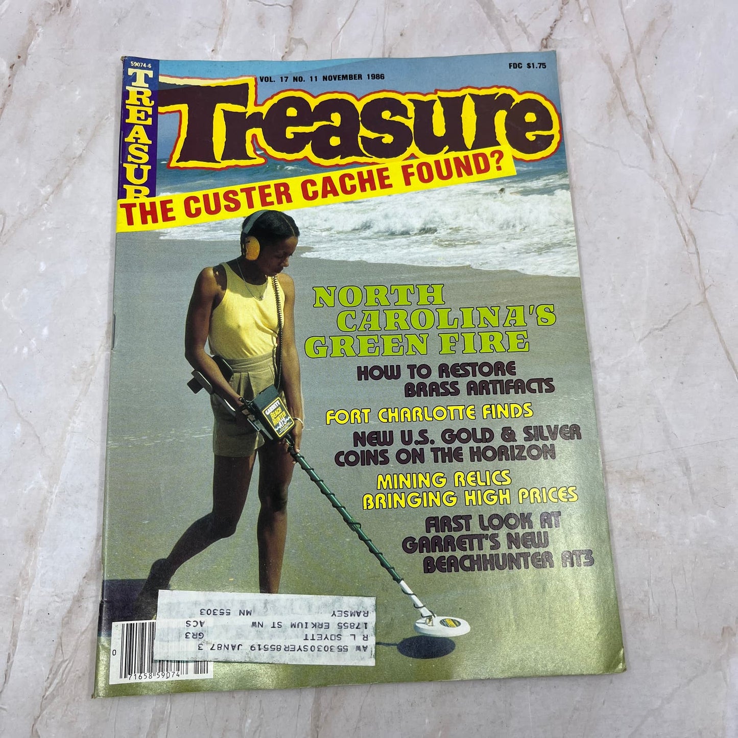 1986 Nov - Treasure Magazine - Treasure Hunting Metal Detecting Gold Coins M10