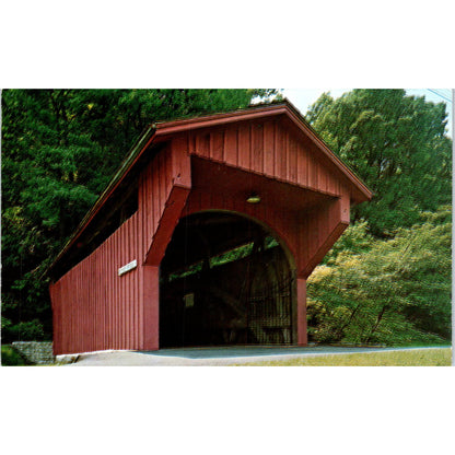 Carillon Park Bridge Sugar Creek Dayton OH Covered Bridge Postcard PC3