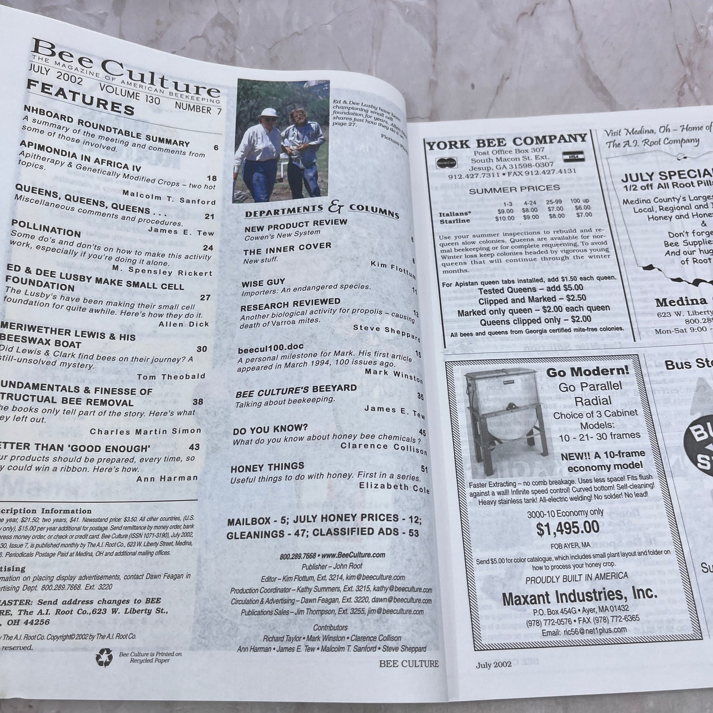 2002 Jul - Bee Culture Magazine - Bees Beekeeping Honey M32