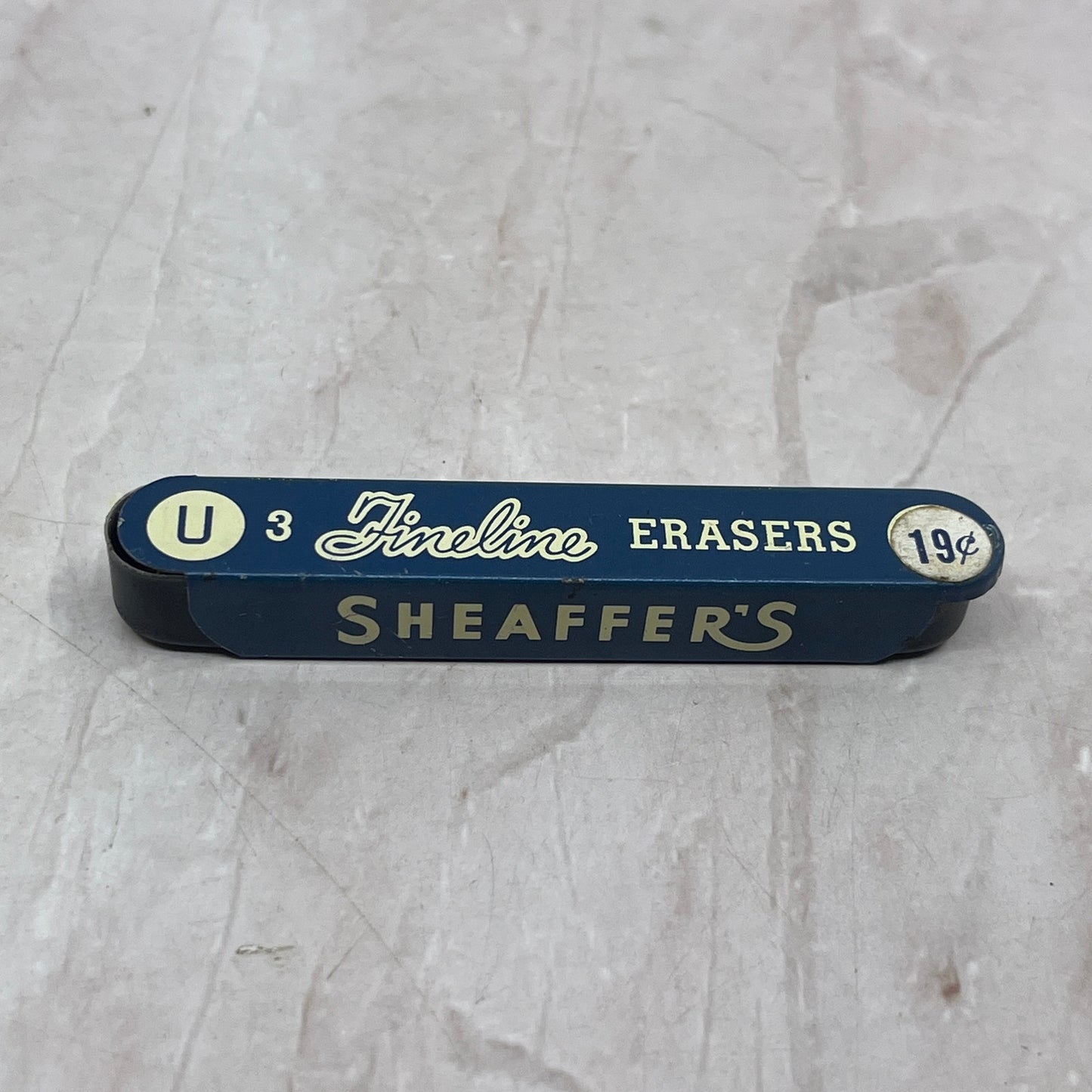 Vintage Sheaffer Fineline Eraser Set of 3 in Metal Tin SB8
