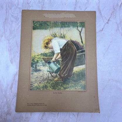 In the Garden Ruth Alexander Nichols Vintage Art Print 10x13 FL6-4
