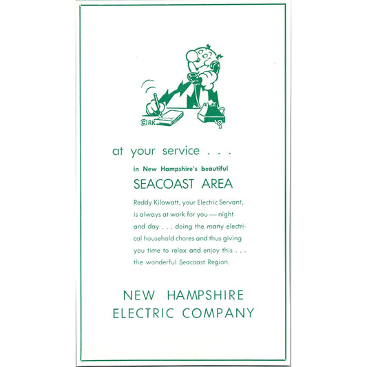 Reddy Kilowatt New Hampshire Electric Company c1950 NH Ad AK1-4