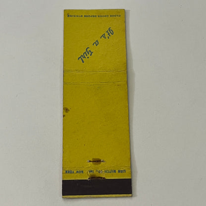 Peacock Ambulance Service Kokomo IN It's a Girl Vintage Matchbook Cover MB8-6