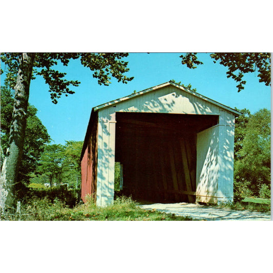 Rob Roy Bridge Fountain County IN Vintage Covered Bridge Postcard PC12