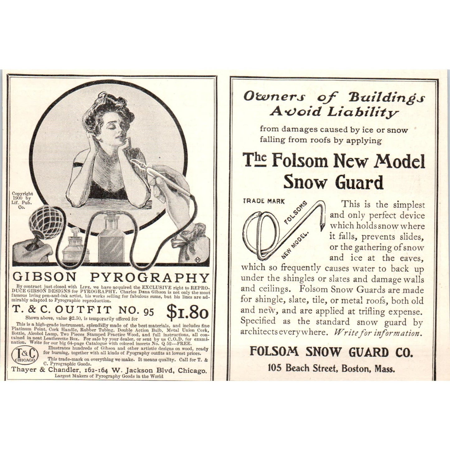 Frost & Adams Company Pyrography Sets Boston c1905 Victorian Ad AE9-MA3