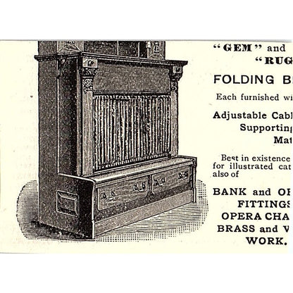 Hartman's Patent Inside Sliding Window Blinds Wooster OH 1892 Ad AG2-S27