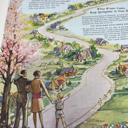 American Radiator Company 2 Pages 1928 Original Magazine Advertisement FL6-8