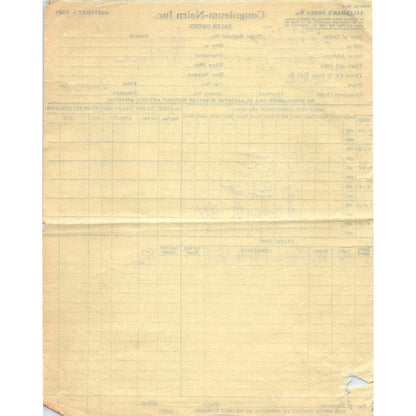 1925 Congoleum-Nairn Inc Sales Order Billhead Letterhead D17