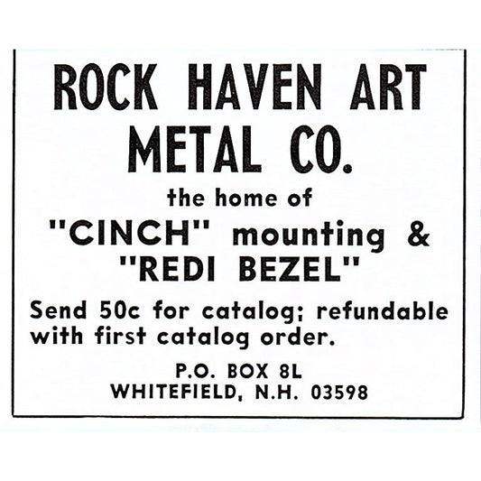 Rock Haven Art Metal Co Whitefield NH 1972 Ad AF8-M1