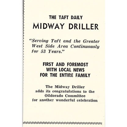 The Taft Daily Midway Driller - Taft CA 1965 Ad AF8-M5