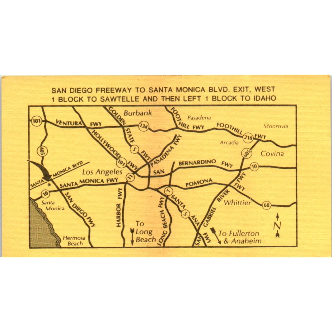 Research Papers Idaho Ave. West Los Angeles CA Vintage Business Card SD8-B20