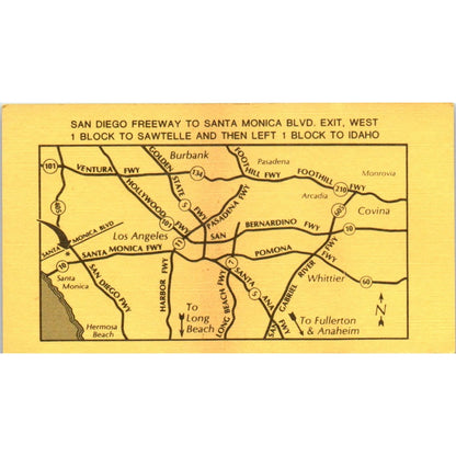 Research Papers Idaho Ave. West Los Angeles CA Vintage Business Card SD8-B20