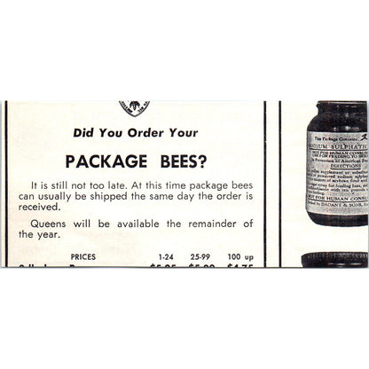 Howard Weaver & Sons Queen Bees Navasota Texas 1964 Magazine Ad AB6-LB