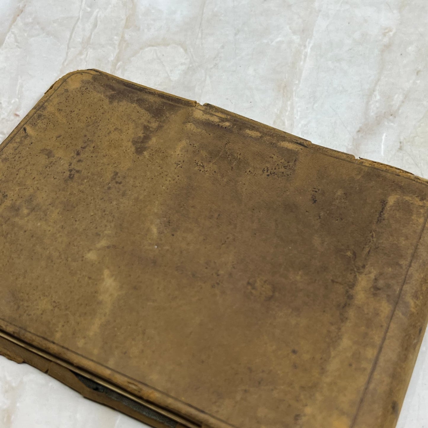 Vintage Leather Hand Tooled Memorandum Book Notepad Cover 3.5x5" SB3