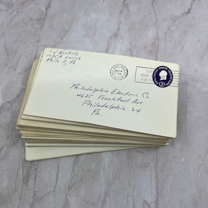 Huge Lot 50+ Philadelphia Electric Company 1957 Postal Cover Envelopes TG7-PEC2