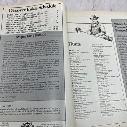 1983 Vol I White's Electronics Discover Newsletter Metal Detectors M19