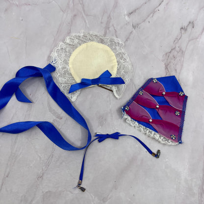 Original Felicity Merriman American Girl Christmas Gown, Stomachers,Choker & Cap