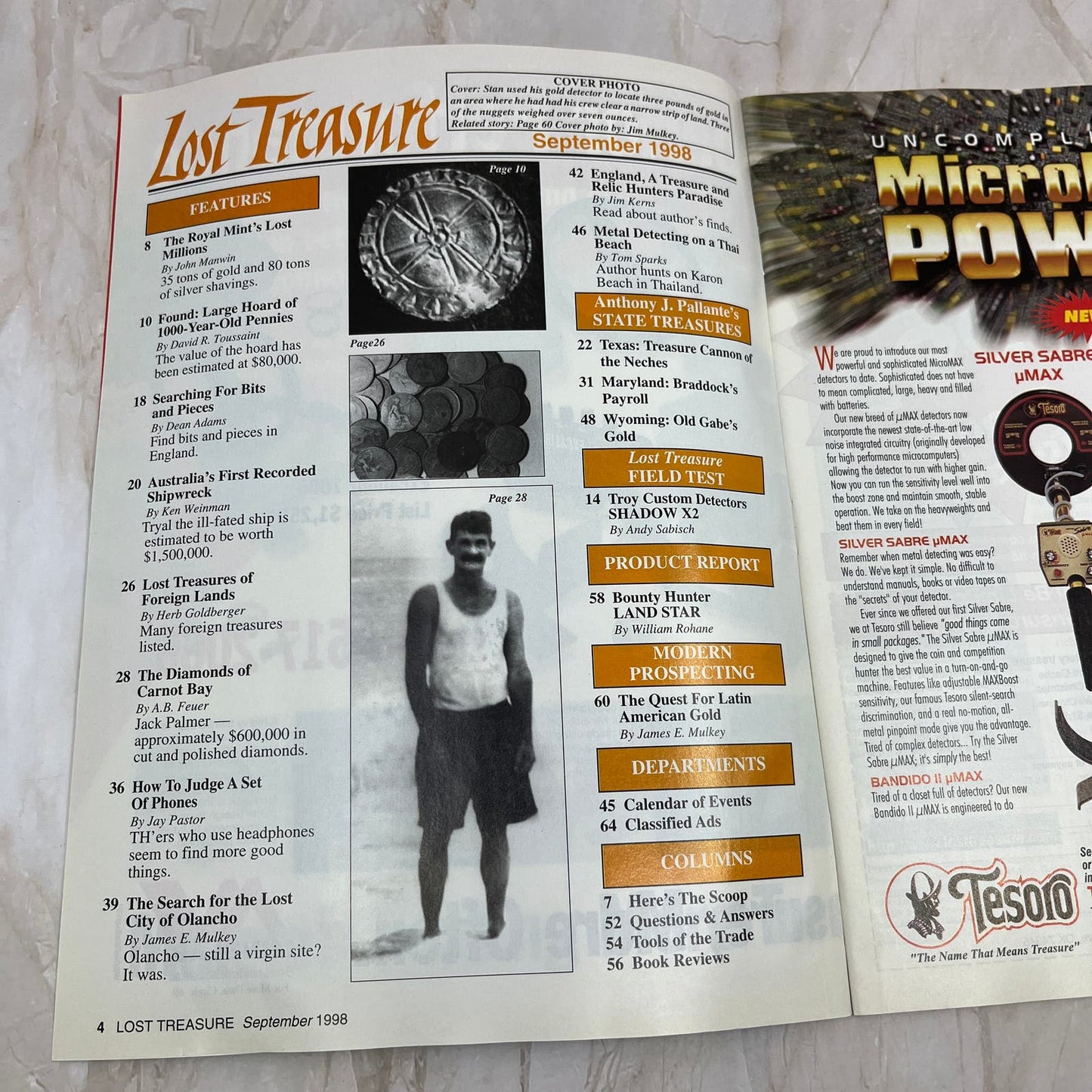 1998 Sept - Lost Treasure Magazine - Treasure Hunting Gold Prospecting M13