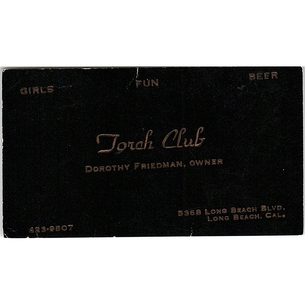 Torah Club Dorothy Friedman Long Beach CA Vintage Business Card SD9-B5