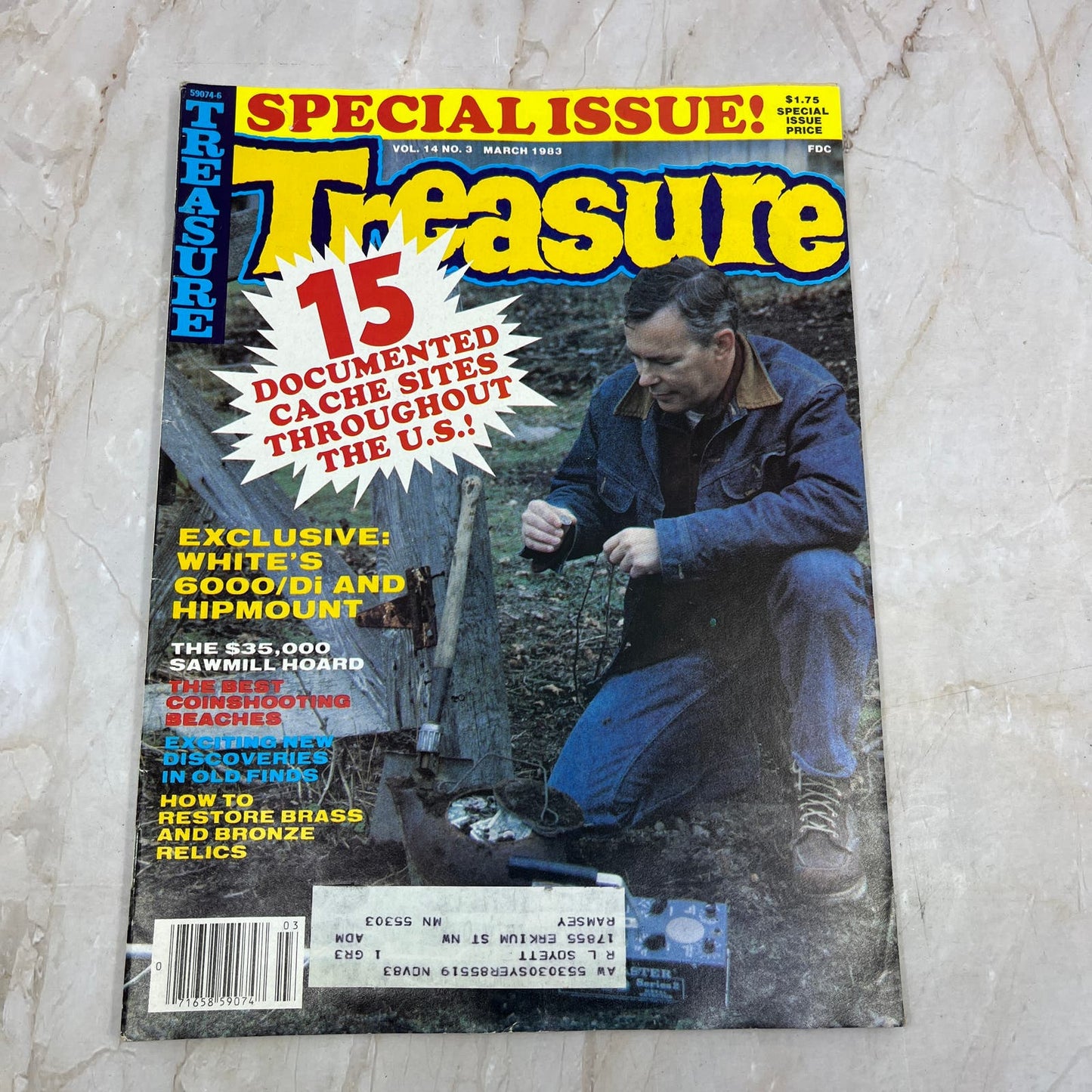 1983 March - Treasure Magazine - Treasure Hunting Metal Detecting Gold Coins M10