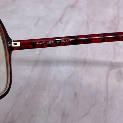 Retro Anne Klein II Riviera Large Oversize Red Tortoise Glasses Frames TF4-G1-4