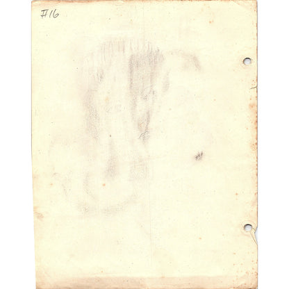 1940s Original Sketch Portrait of a Young Lady Winifred Schutsky D26-16