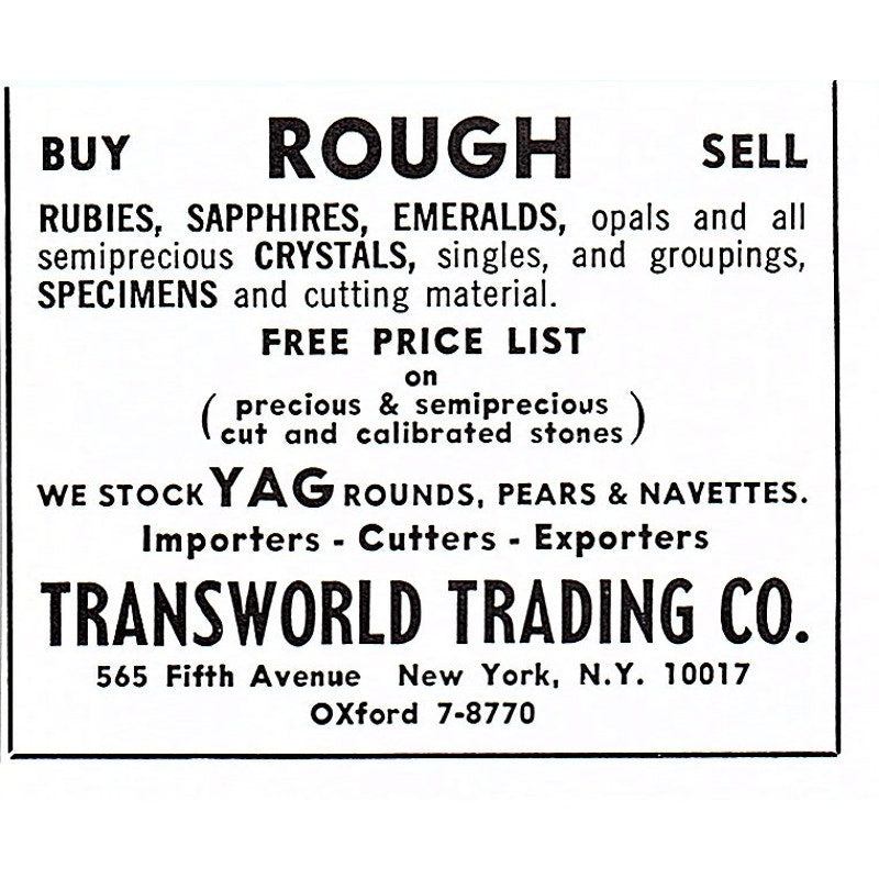 Gem-Temp Mineralite Lamp Ultra-Violet Products San Gabriel CA 1972 Ad AF8-M1