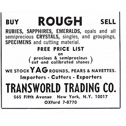 Gem-Temp Mineralite Lamp Ultra-Violet Products San Gabriel CA 1972 Ad AF8-M1