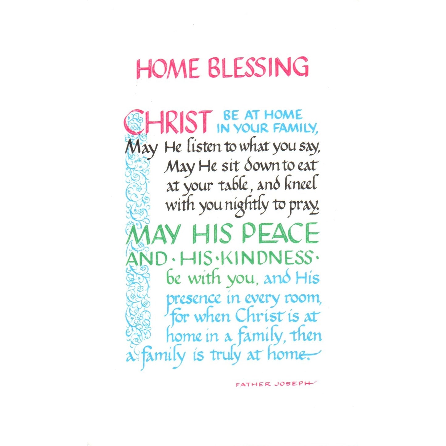 Father Joseph Home Blessing Marianist Mission Dayton OH Vintage Card TH2-PC1