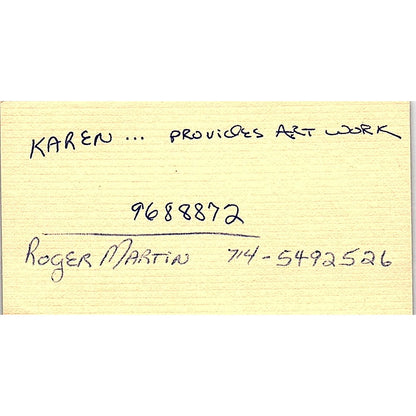 Plantscape Systems Sales Dale Martin Irvine CA Vintage Business Card SSB4-B13