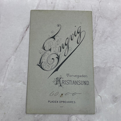 Engvig Torvegade Kristiansund Danish Portrait Antique Original CDV Card TC5-CDV1