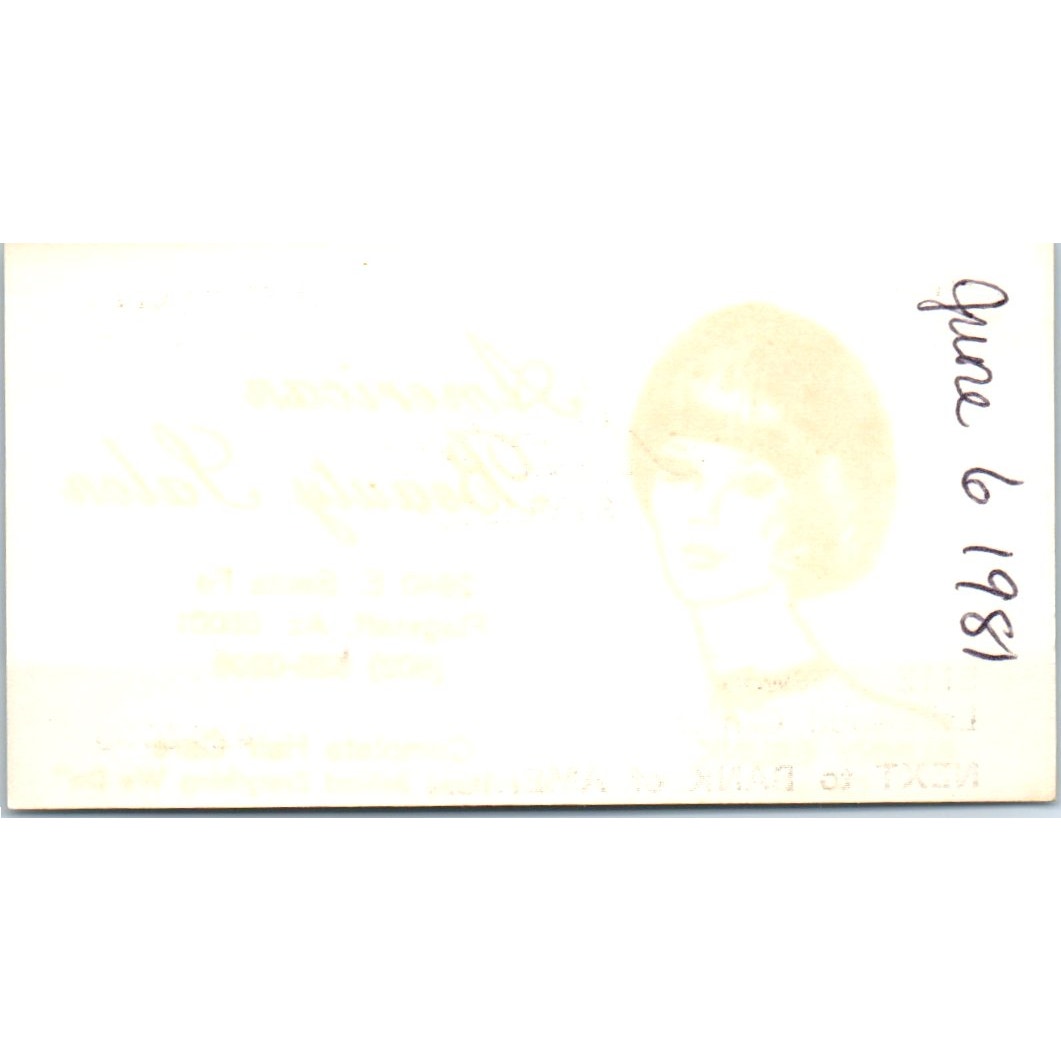 Bernard's Salon Mary Stylist Lakewood CA Vintage Business Card SD8-B10