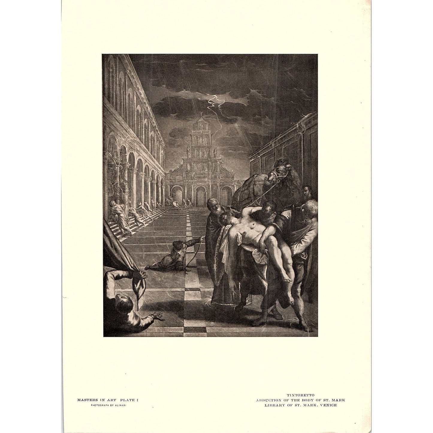 Abduction of the Body of St. Mark - Tintoretto - 1902 Litho Art Print AF4-12