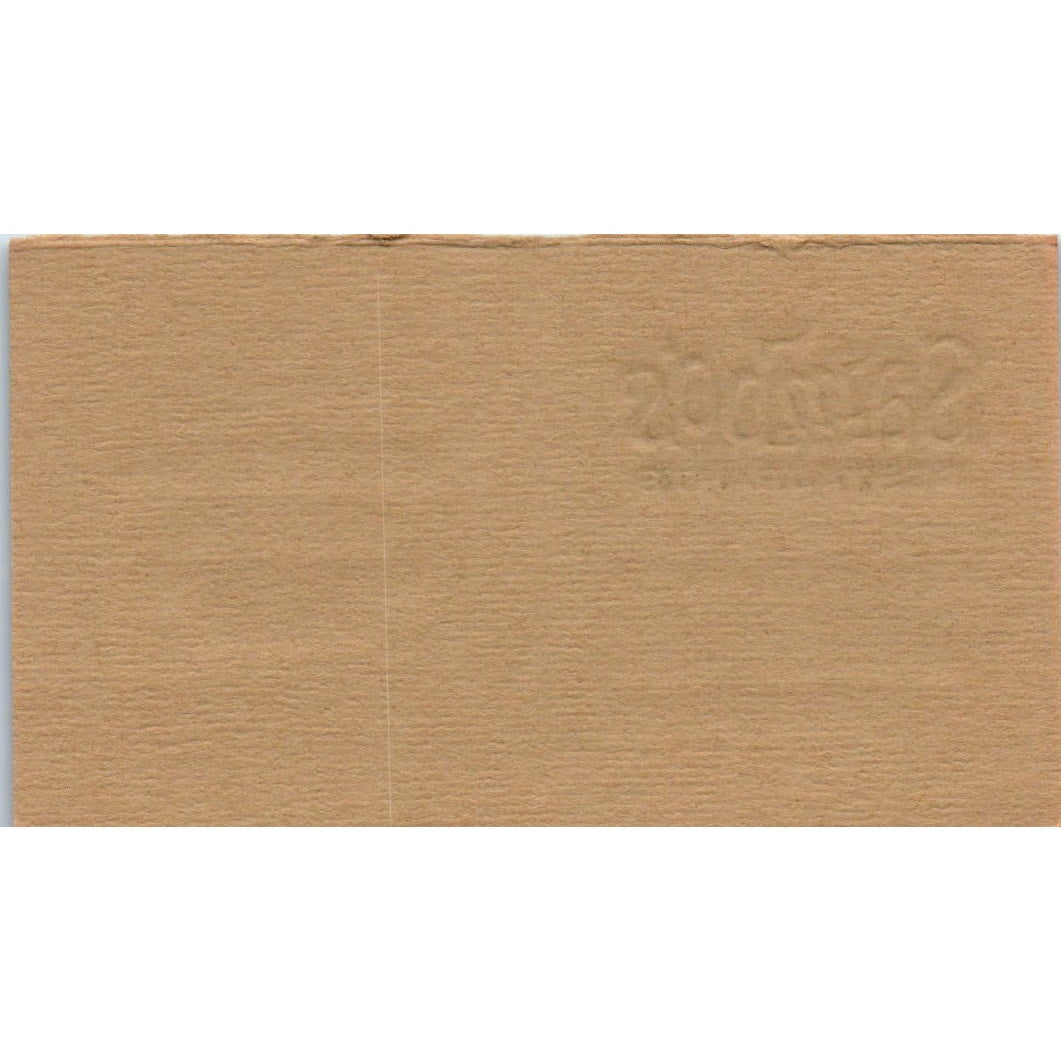 Sambo's Restaurants Stanley L. Diemoz Santa Barbara Vintage Business Card SD8-B7