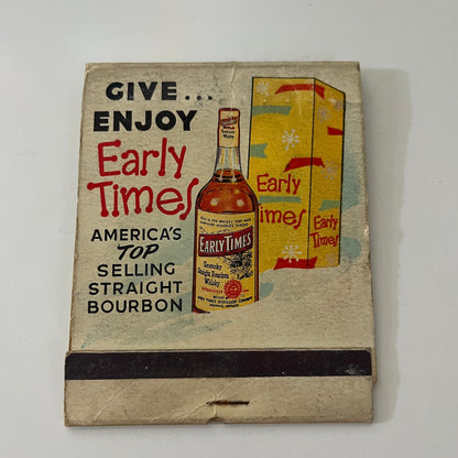 Early Times Whiskey Jumbo Feature Matches Vintage Matchbook SC4-R8