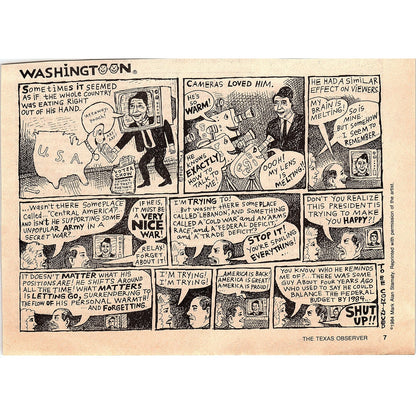 Ronald Reagan Political Cartoon Mark Alan Stamaty 1984 Ad AF6-7