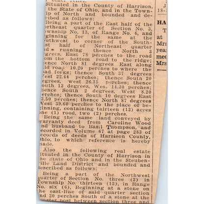 1940s WWII News Clipping Cadiz Ohio Soldier Wounded Treated by Medic TH9-SX2